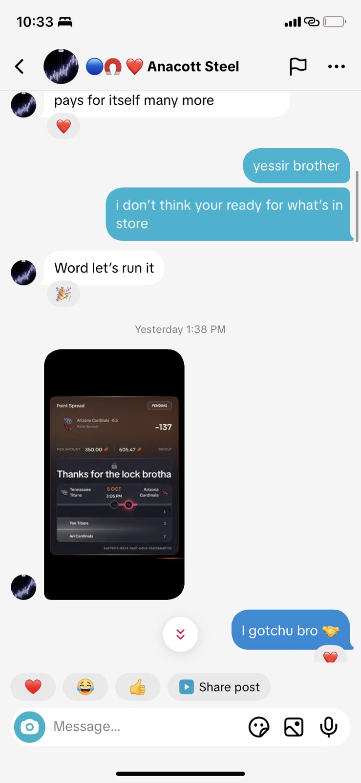 Customer testimonial