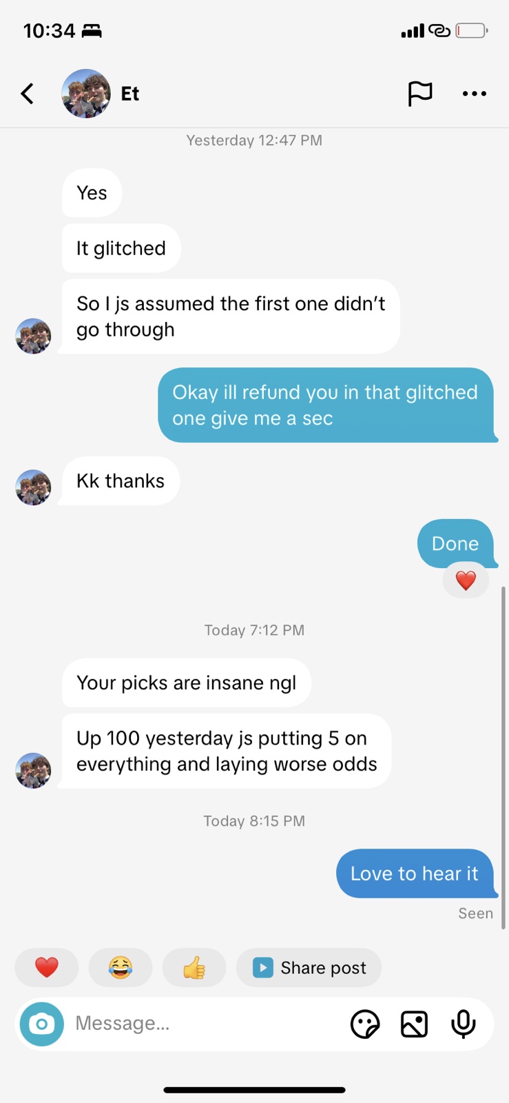 Customer testimonial